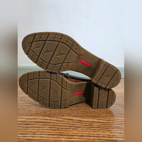 PIKOLINOS Brown Tassle Leather Loafers With Chunky Heel - Picture 5 of 5